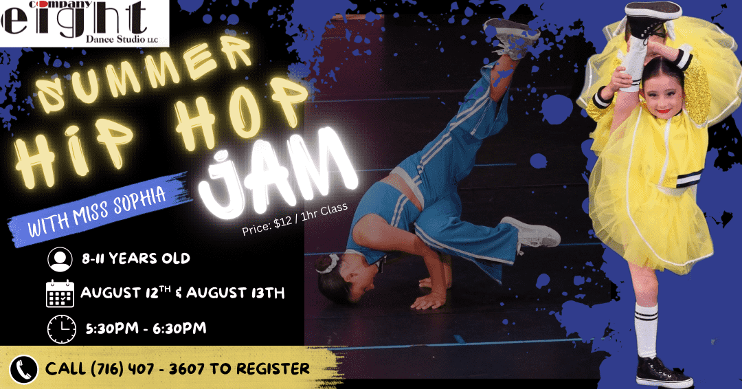 Summer Hip Hop Jam with Miss Sophia — Ages 8-11, August 12 & 13